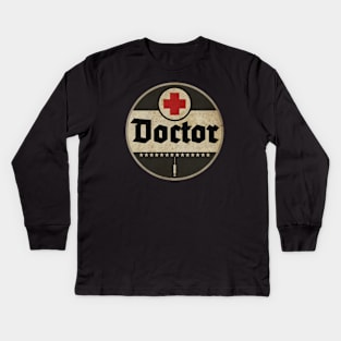 Doctor Vintage Sign Kids Long Sleeve T-Shirt